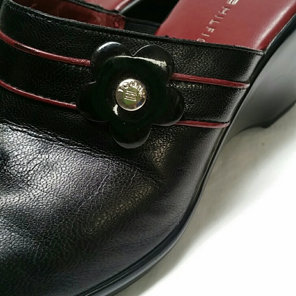 ️Tommy Hilfiger Leather Mules/Clogs Size 7M - Picture 3 of 8